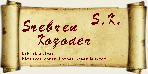 Srebren Kozoder vizit kartica